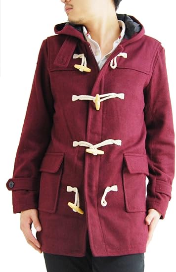 Amazon アーケード Arcade 5color メンズ メルトン ウール ロングダッフルコート メンズ コート M ワイン コート ジャケット 通販