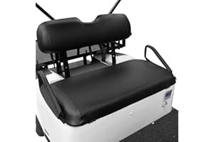 NOKINS Golf Cart Waterproof Seat Covers,Smooth and Simple,No Stapler Required, Fits EZGO, Club Car, Yamaha Vinyl Replacement Seat Cover
