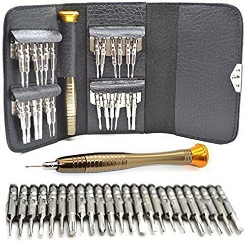 25 In 1 Repair Opening Tool Kit Torx Phillips Screwdriver For Mobile Phone, PC Laptop, Macbook, Tablet, Ipad, Computers balck