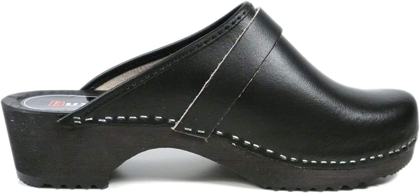 Men's / Women's Unisex Natural Leather / Wooden Plain Design Clogs