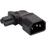 Vellcon C14 To C5 Right Angle AC Adapter - 90 Degree Mickey Mouse Power Cord Converter, Black - View #5