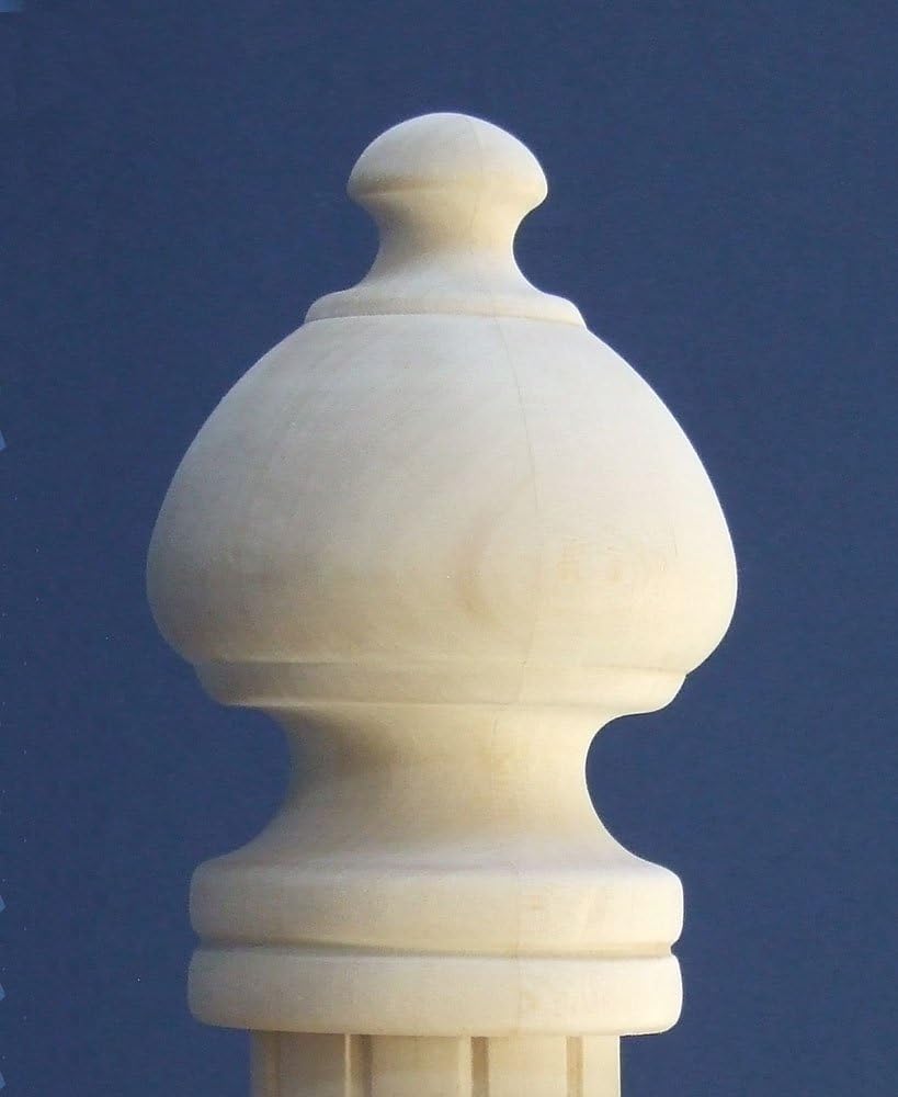 Sherwood Wood Finial Unfinished for a 2" dowel rod 1/pack