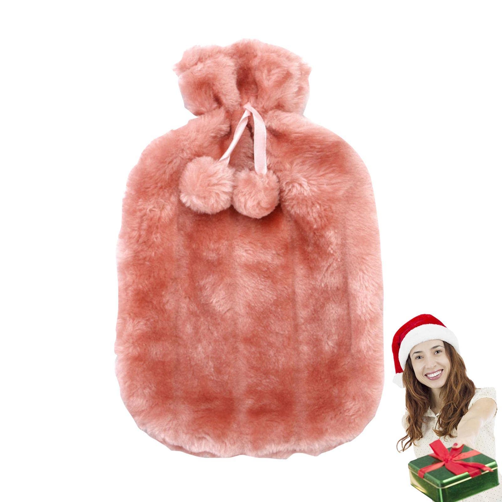 Hot Water Bottle Cover,2 Liter Soft Faux Plush Fur Cute Hot Water Bottle Cover,Hot Water Bottle Cloth Helps Relieve Muscle Aches Menstrual Cramps 6-8 Hours To Keep Warm