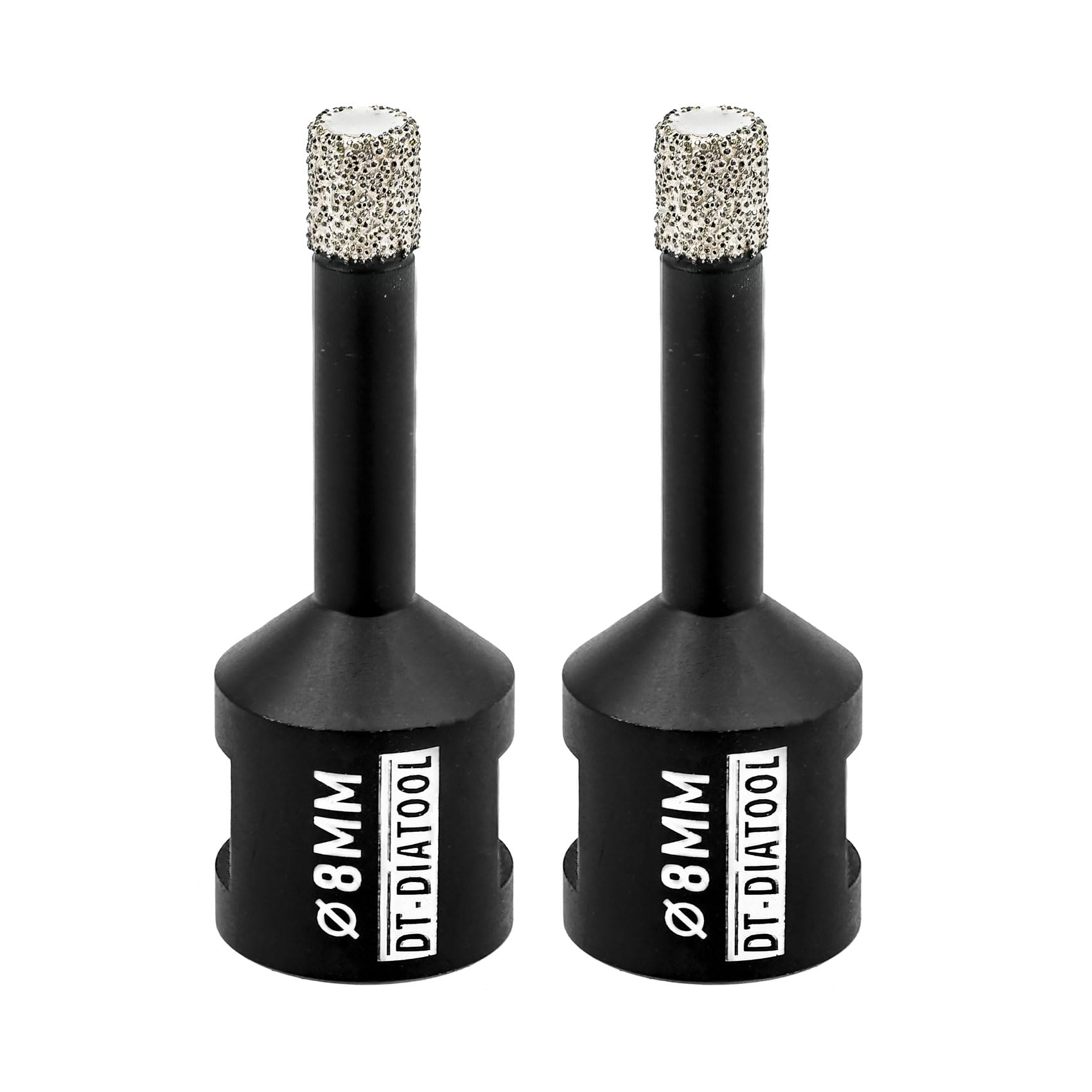 DT-DIATOOL Diamond Drill Bit 2PCS 8mm Hole Saw for Dry Drilling Tile Porcelain Marble Ceramic Granite — image 1