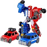 NEW TOBOT, MINI TOBOT Twins, Youngtoys Transforming Collectible Vehicle to Robot, Heroes Animation Character Toys for Kids 4 and up Transform Toys Cars, Mini Size Integration 5-inch