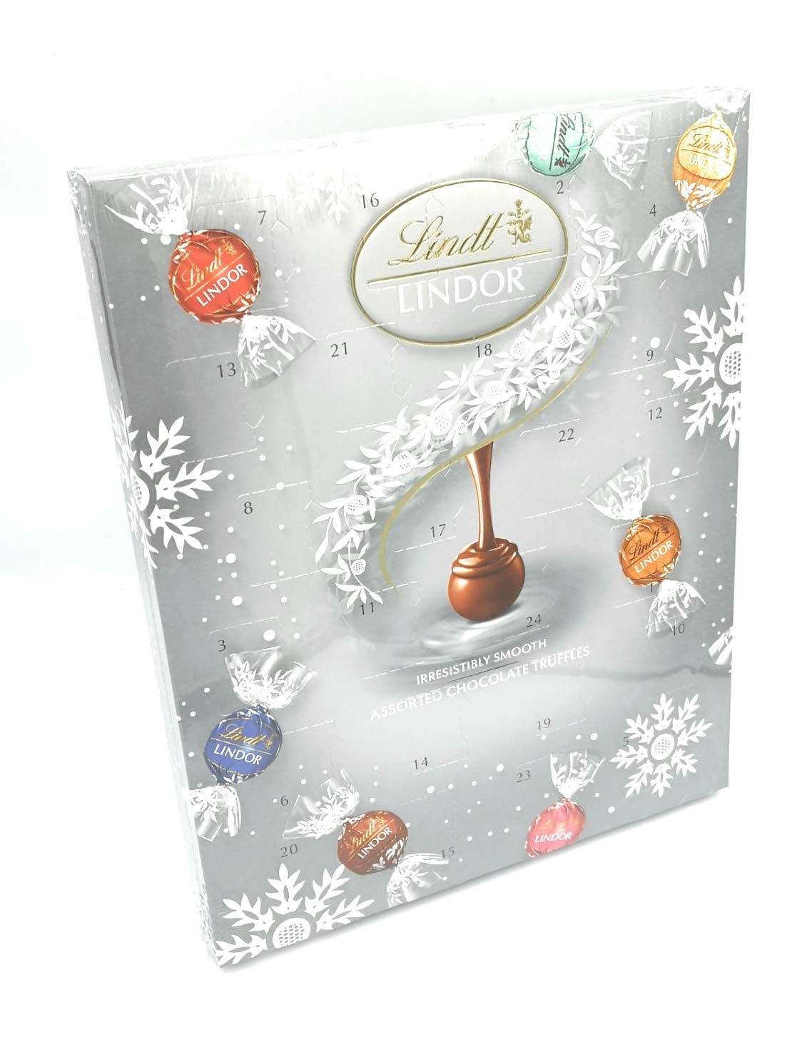 Lindt Lindor Blissful Milk/White / Swiss Chocolate Truffles Advent Calendar 297 g - Fun Countdown to Christmas