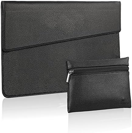 Gearmax 11.6 Inch Ultra-thin Waterproof PU Leather Protective Laptop Sleeve Case Handbag with Magnetic Seal &amp; Accessory Pocket for 11.6-Inch Macbook Air / Laptops / Notebook (Executive Black)