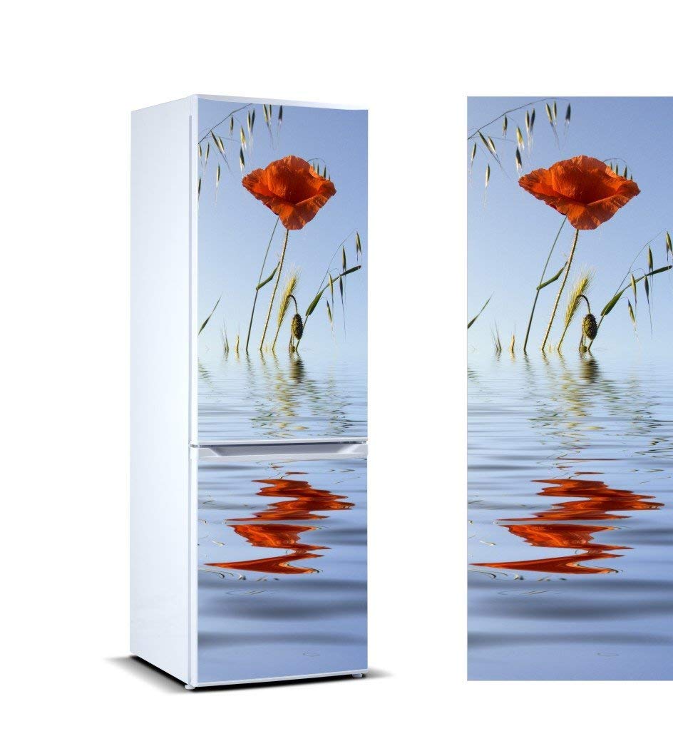 Pegatinas 3D Vinilo para Frigorífico Amapola en Agua | Varias ...