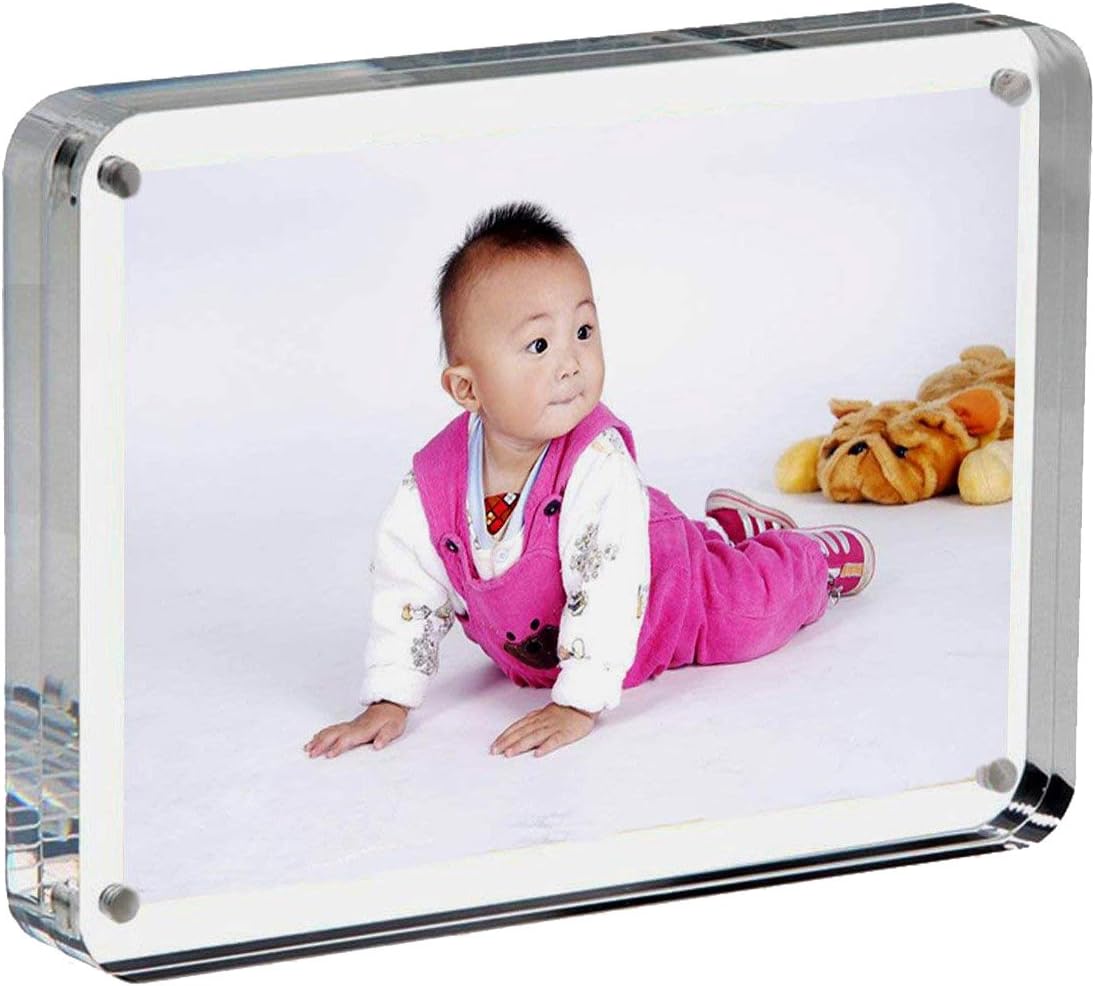 Yakri Standing Clear Acrylic Perspex Photo Frames, Picture Holders with