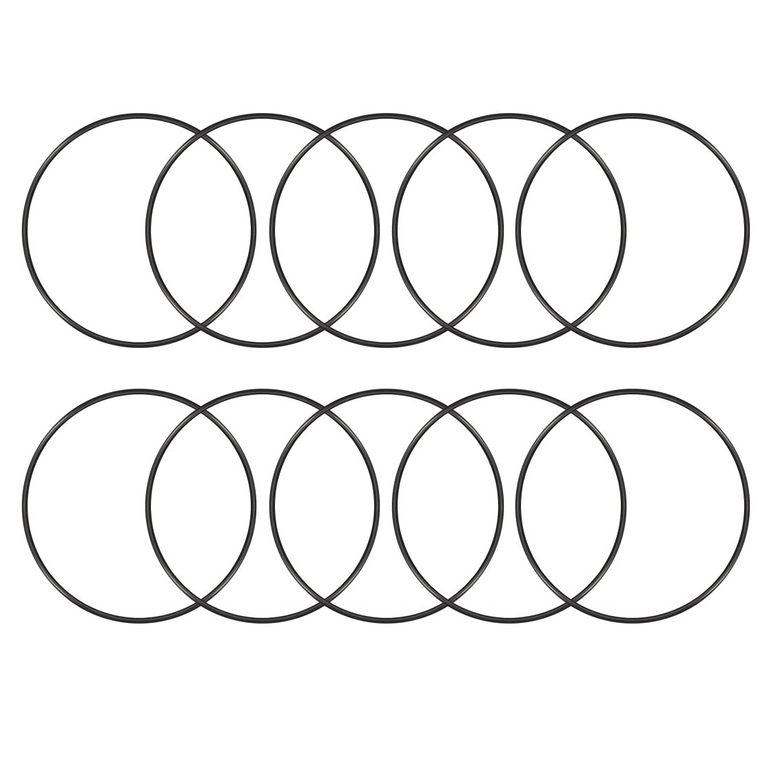 sourcingmap Nitrile Rubber O-Rings 125mm OD 118mm ID 3.5mm Width, Metric Sealing Gasket, Pack of 10