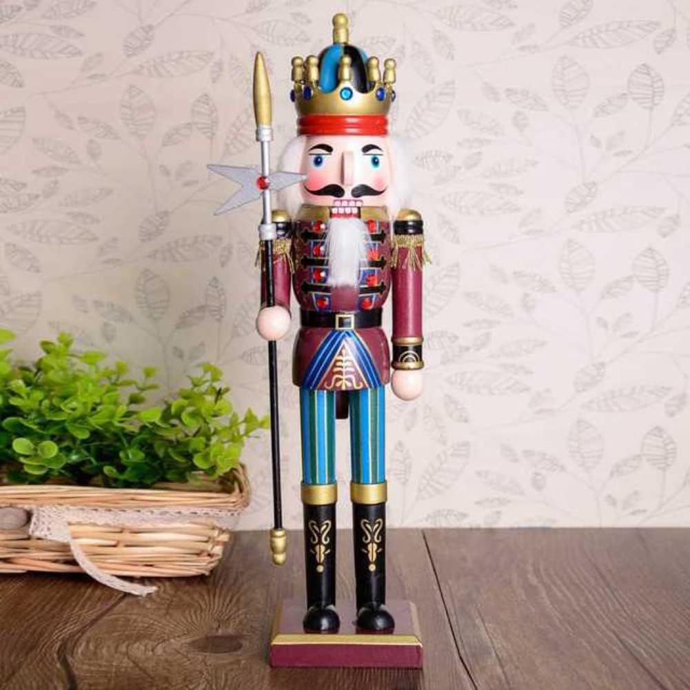 Nutcrackers - Ochine Wooden Nutcracker Christmas Decorations Soldier Figurine Toy Set Handmade Festival Collectible Figures Ornaments Traditional Holiday Decor Xmas Gifts for Home Decoration Christmas Ornament