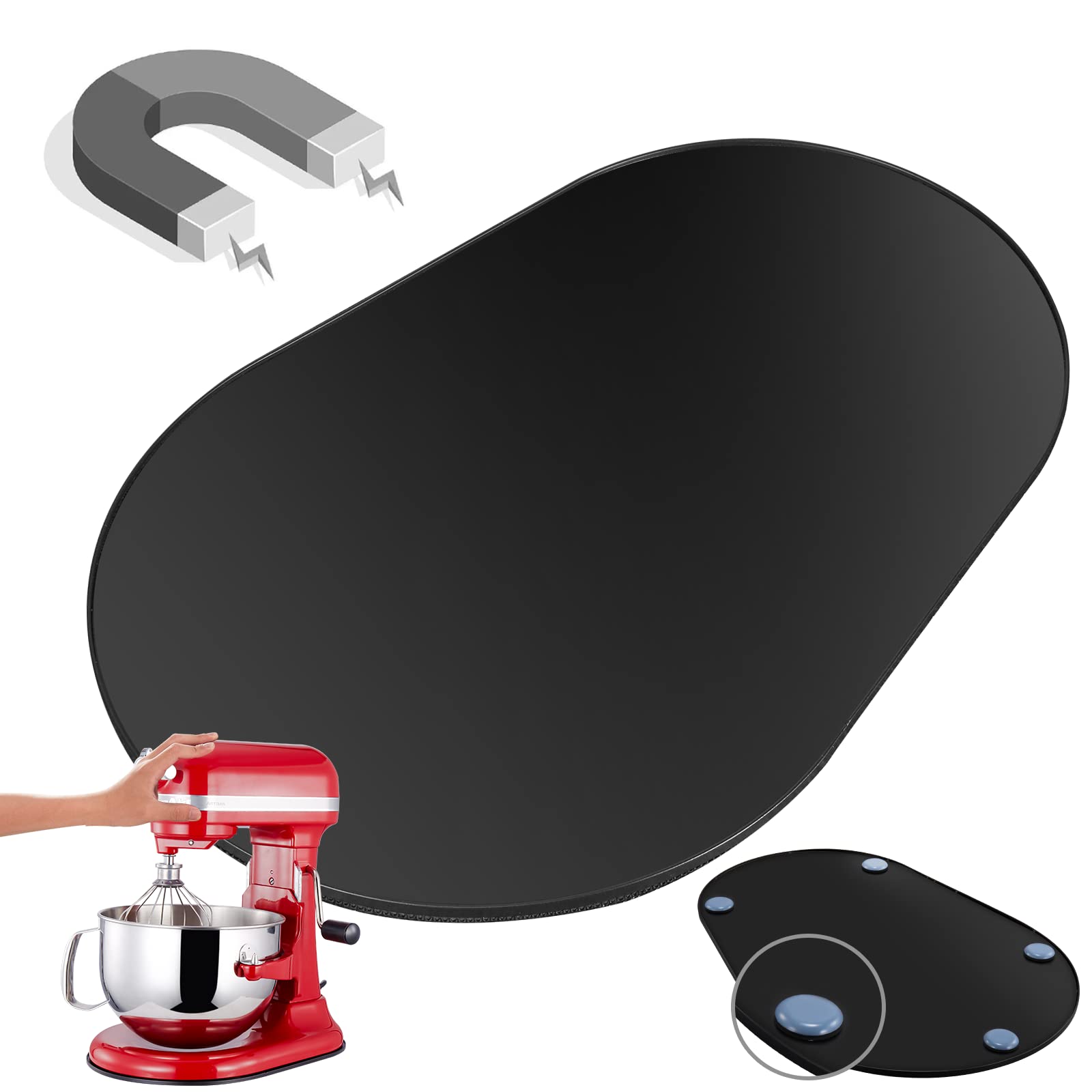 Mixer Mat Slider for KitchenAid 5-8 Qt Tilt Head Stand Mixer - Bamboo Kitchen Appliance Sliding Tray Mixer Mover Slider Board Compatible with Kitchen aid 5-8 Qt Stand Mixer, KitchenAid Artisan