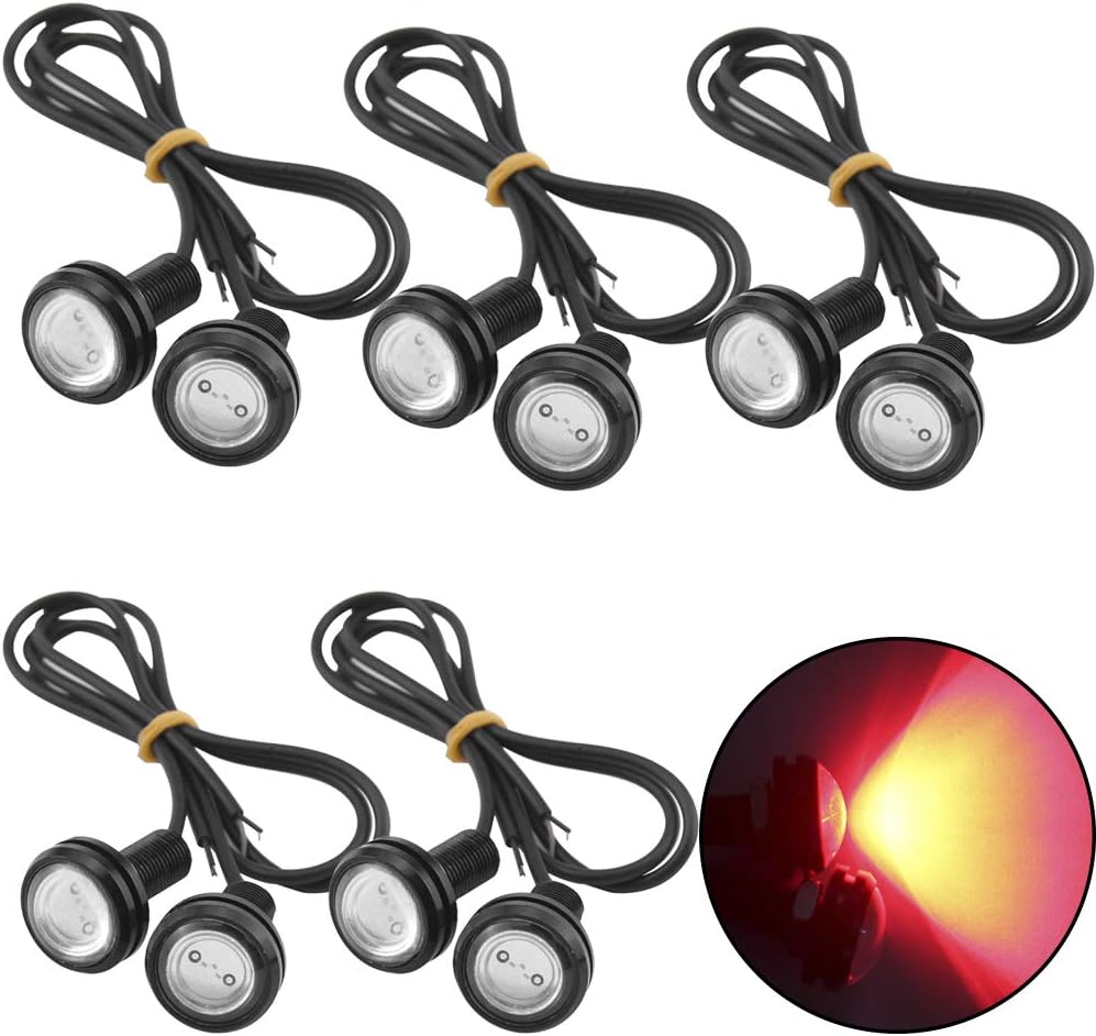 Universal High Power Red 9W Led Eagle Eye Bumper DRL Fog Light Motorcycle Light Daytime Running Tail Backup Light Car Motor Marker Lights