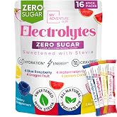 Electrolytes Powder Packets Variety Pack &ndash; Sugar Free Hydration Drink Mix | Refreshing Flavor Makes Water Easy to Drink &ndash; Daily Water Enhancer for Everyday Life, Sports, Exercise, Travel &amp; Outdoors