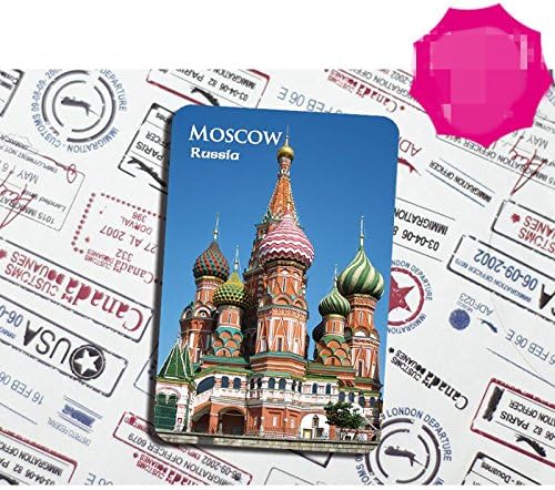 In Moscow, Russia tourist souvenirs Soft magnetic refrigerator st. basil's cathedral