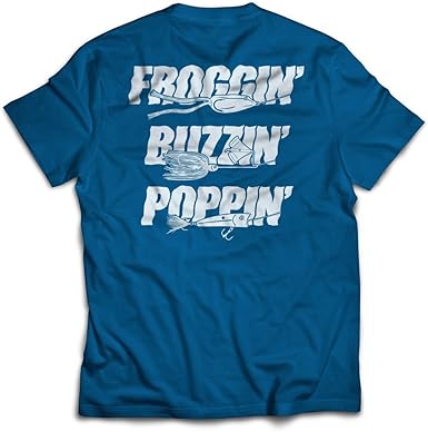 Amazon.com: Camiseta azul neón, TOPWATER TECHNIQUE T-SHIRT, gran camisa para pescador de aguas profundas. Es la mejor manera de capturar el dobladillo.: Jewelry