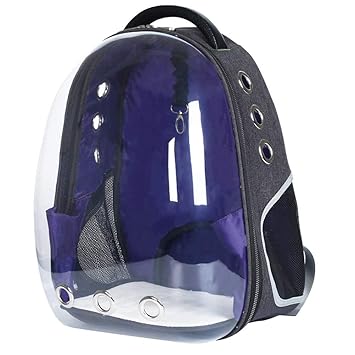 SRI Emily Pets Astronaut Pet Cat Dog Puppy Carrier Travel Bag Space Capsule Backpack Breathable (Purple)
