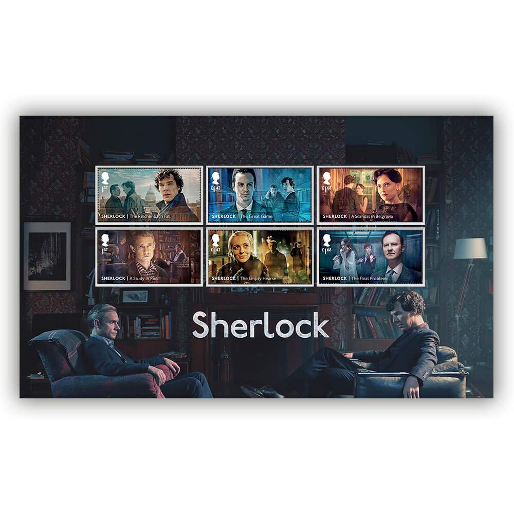 Royal Mail Sherlock Stamps Unframed Mount
