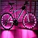 LEDMO (2 pack)Bicycle Bike Rim Lights, 20 LEDs Pink Wheel Lights, LED String Light Pink Bicycle Bike Wheel Rim Copper Wire Starry Light , Perfect for Safety and Fun color - Battery