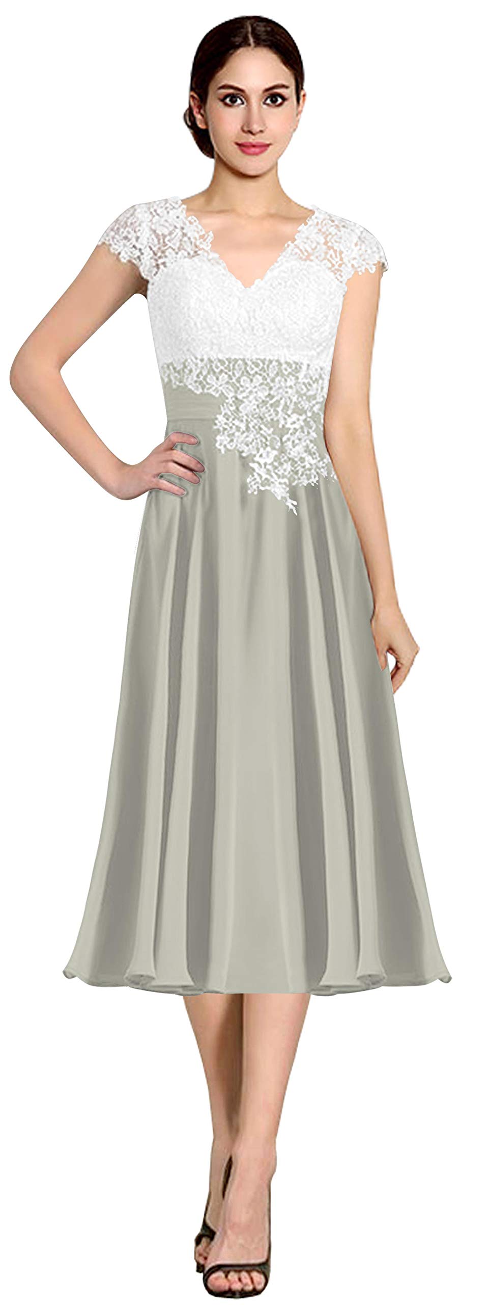 lace top mother of the bride dress