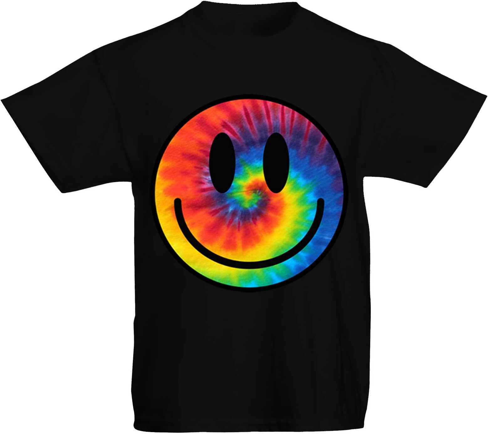 FlipYouth Kids Childrens Tie Dye Happy Smile Face Acid Rave T-Shirt