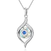 VONALA Evil Eye Necklace Sterling Silver Blue/Purple/White/Multi Eyes Pendant Necklace Luck Amulet Ojo Turco Jewelry Gift for Women Girls Daughter Mother