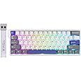 EPOMAKER Aula WIN60 HE 60% Wired Magnetic Keyboard with Adjustable Actuation, 8000 Hz Polling Rate, Hall Effect Switches, Hot-Swap, for FPS Games (Grey&White&Blue)