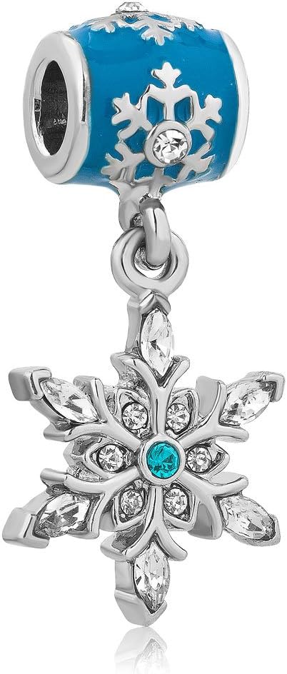 Cory Keyes Dangle Snowflake Charms Beads For Bracelets
