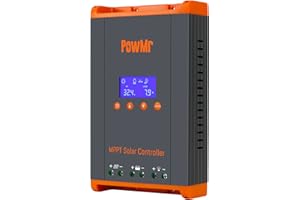 TEMANK 60A MPPT Solar Charge Controller 12V/24V/48V Auto, 60Amp Solar Charge Controller w/ LCD Display, Support 12(Max) Solar Regulator Connections in Parallel, Work with Lead-Acid and Lithium Batteries