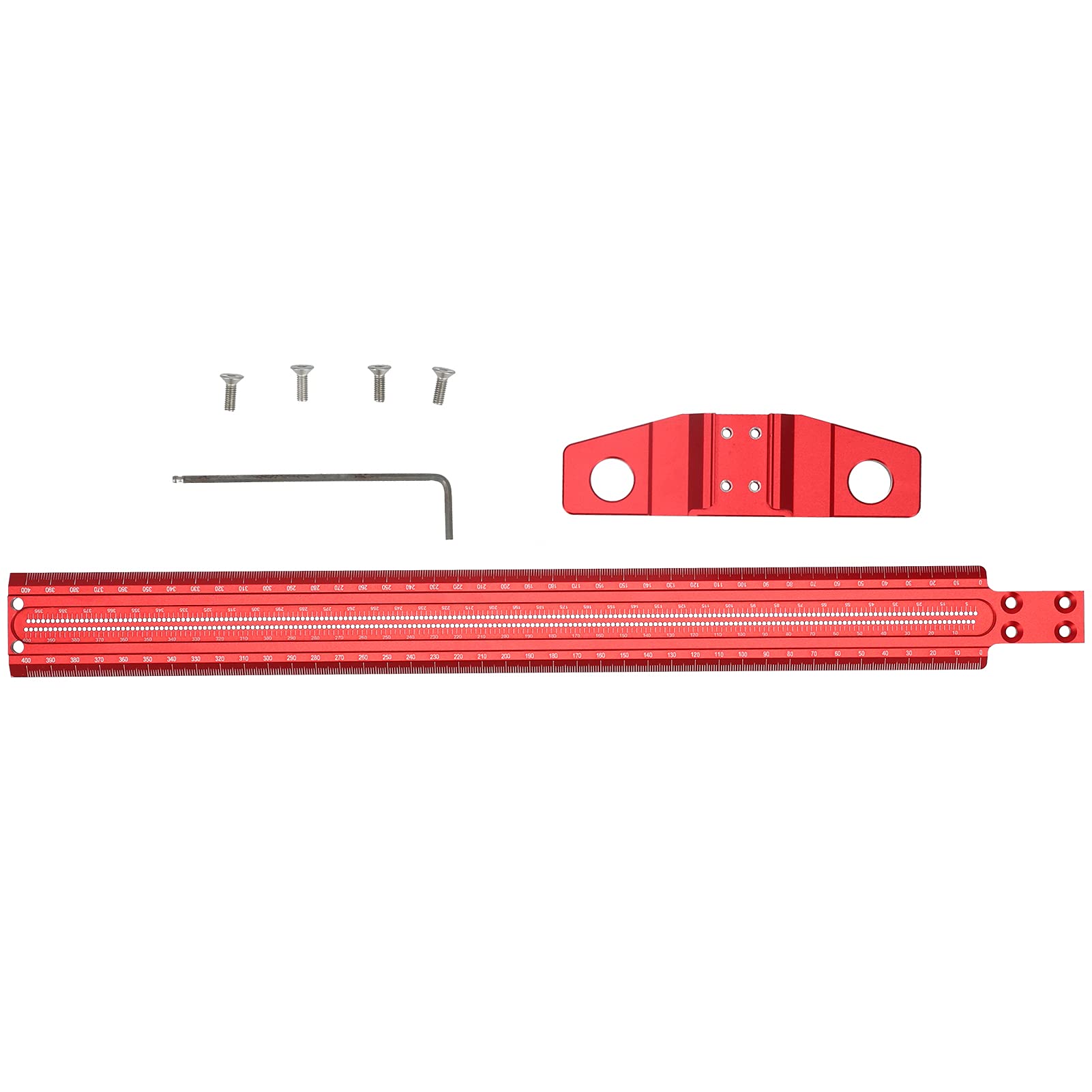 Hyuduo Aluminum Alloy T-Square Ruler 400mm for Woodworking & Drafting Removable Scriber for Precision Marking, Art Framing, and Layout Accuracy