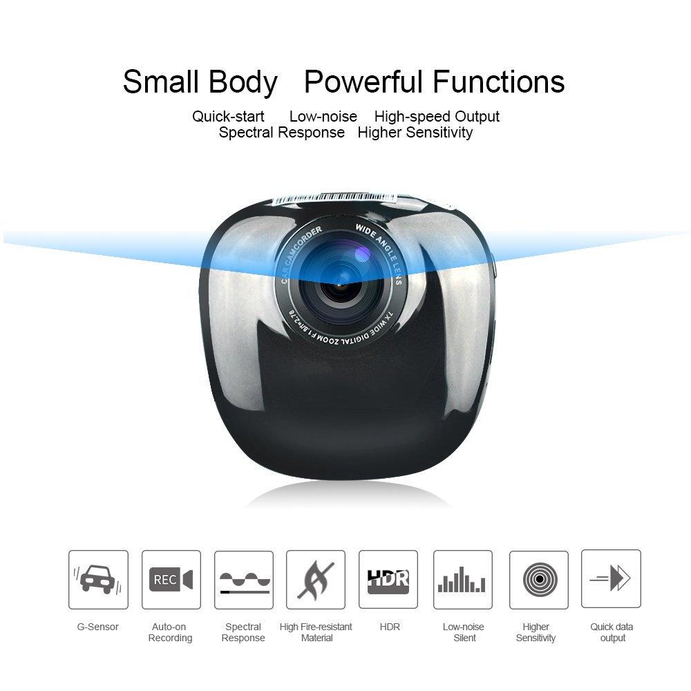 MERRiLL 1080P dash cam 170° Wide Angle Night Vision new design 15 mega pixel and 32GB card