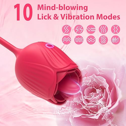 2024 New Roses Shape Sucker for Women Toy Sex Tongues Quiet 10 Speed Adult  Toys Waterproof Automatic Electric Adult Toys Machine Pleasure Gifts Red  (red) in Saudi Arabia
