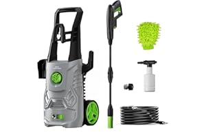 Pressure Washer, 4000PSI 2.6 GPM Max Power Washer with Foam Cannon 23FT Hose PATOOLIO Electric High Pressure Washer for Fence