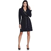 Adrianna Papell Womens Knit Crepe Tuxedo A-line Dress