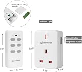 DEWENWILS Remote Controlled Plugs 13A 3120W 30m 2 Pack 1 Remote view 7