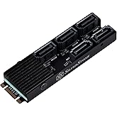 SilverStone Technology ECS07 5-Port SATA Gen3 6Gbps Non-RAID M.2 PCIe Storage Expansion Card, SST-ECS07