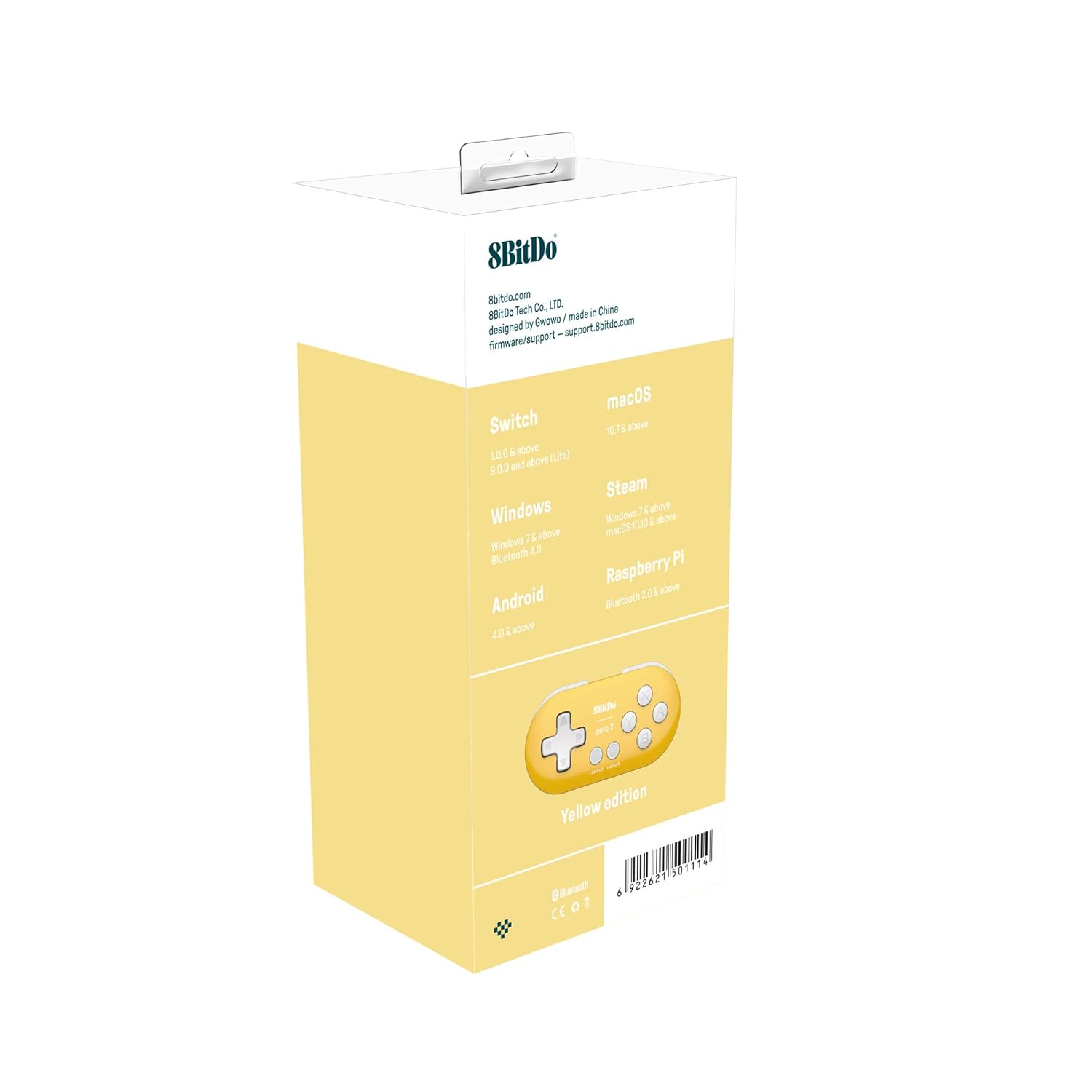 Amazon Com 8bitdo Zero 2 Bluetooth Gamepad Yellow Edition Nintendo Switch Video Games