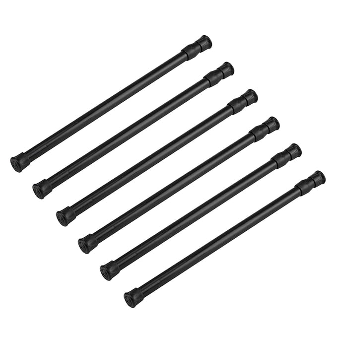 SOGREAT 6 Stück Spannstange Set Ausziehbare Klemmstange,Teleskop Stange Duschvorhang Federspannung Stange durch Drehen verste