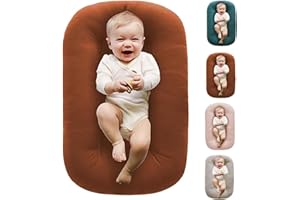 Baby Lounger, Lounger Pillow for 0-12 12-24 Months (Coffee)