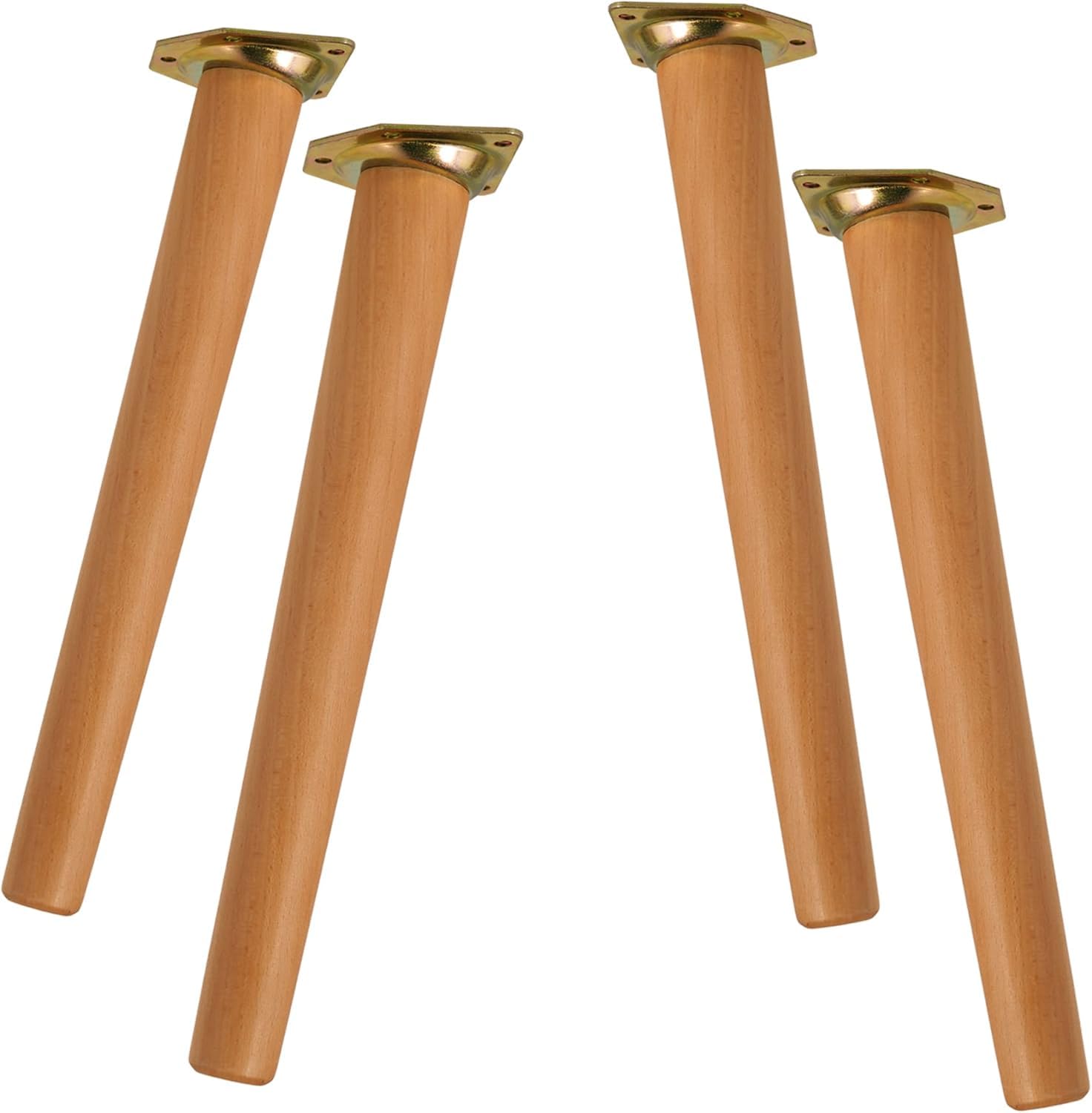 Photo 1 of 12Inch Furniture Legs,Round Solid Wooden Table Legs,Mid Century Modern Replacement Legs Perfect for IKEA Table,Sofa, Couch,Bed,Set of 4 Nature Wood Color