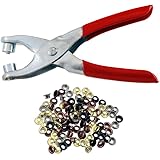 100pc 5/32" 4mm Brass Eyelets and Setting Pliers Kit - Shoes Belts Bags Leather Fabric VinylTaiwan