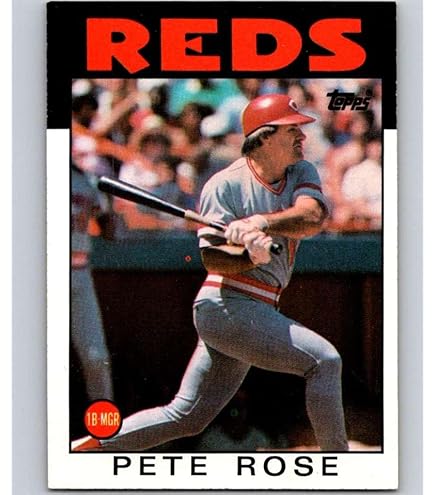 Amazon.com: 1987 Topps #393 Pete Rose Cincinnati Reds NM-MT MLB Baseball MG  : Collectibles & Fine Art