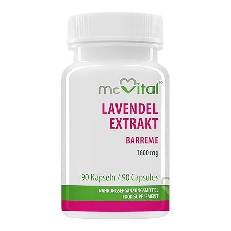 Lavendel Extrakt - 1600 mg - Barreme - Rachenaktiv - Beruhigt und Entspannt - 90 Kapseln