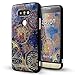 lg g5 case,Lizimandu soft TPU textured pattern Case for lg g5(Blue Flower)