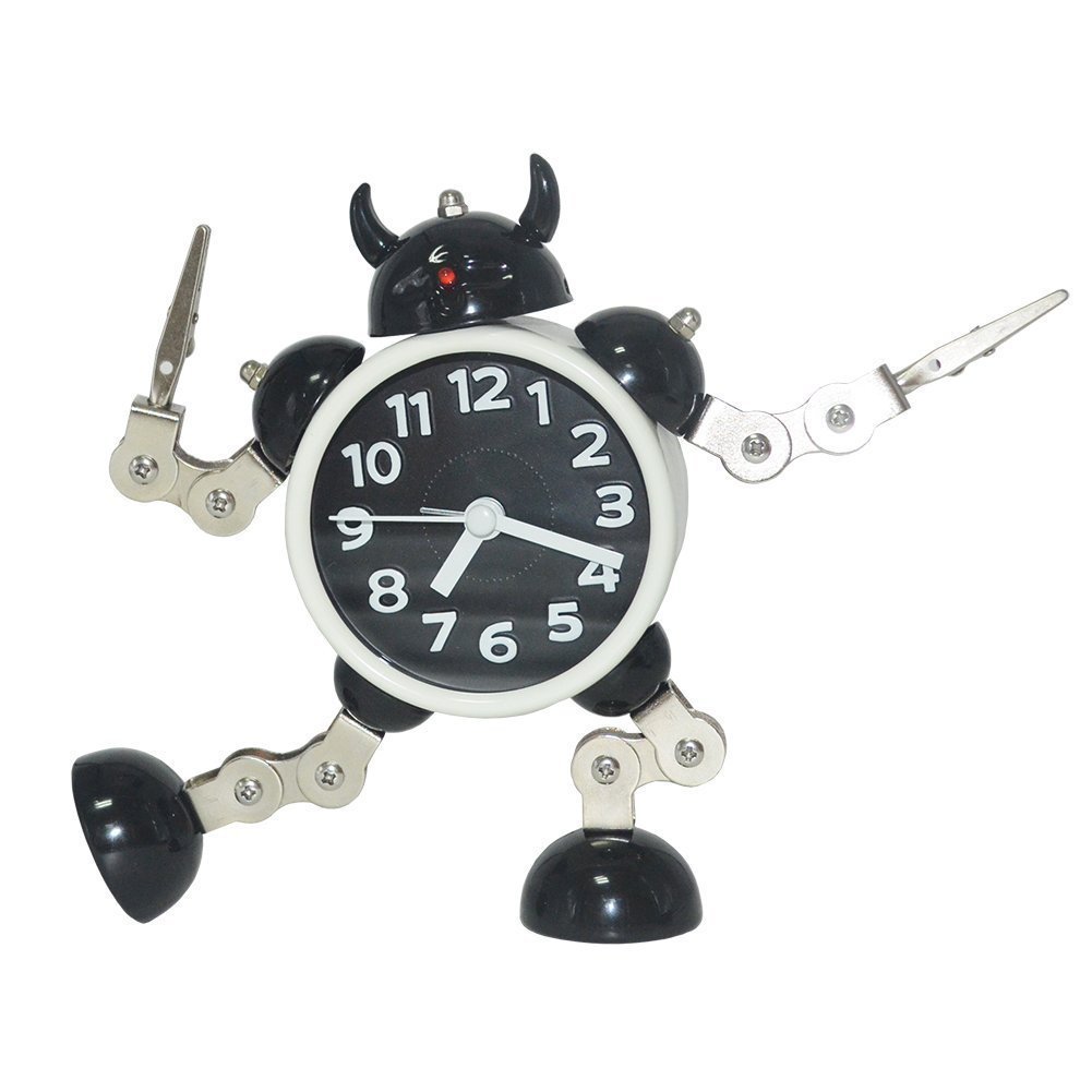 Gigibon Alarm Clock Robot, Kids Gift Cute&Fun, to Move/Twist Legs & Arms for Many Poses, Gift to Children