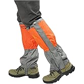 UNIQOCK Adjustable Leg Gaiters,Snow Boot Guard Gators,Shoe Gaiters,Waterproof Hiking Gaiters for Hunting,Running,Snow,Mountain Climbing,Yard Work