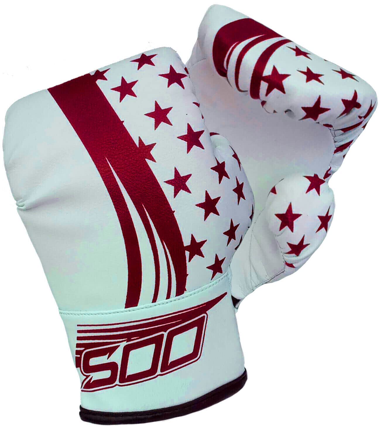 Kids 2oz Pro Boxing Gloves, Kickboxing Fight Gloves, Sparring Training Punching Mitts, Heavy Bag Punch Bag for Boxing Junior Fighting Gloves Girls & Boys (Red/White)