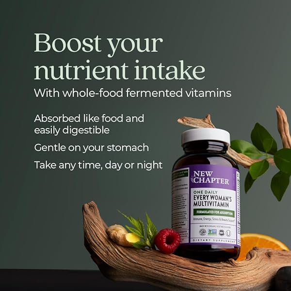 NEW CHAPTER WOMEN’S MULTIVITAMIN FOR IMMUNE, BEAUTY + ENERGY SUPPORT WITH 20+ NUTRIENTS — EVERY WOMAN’S ONE DAILY, GENTLE ON THE STOMACH, 96 COUNT
