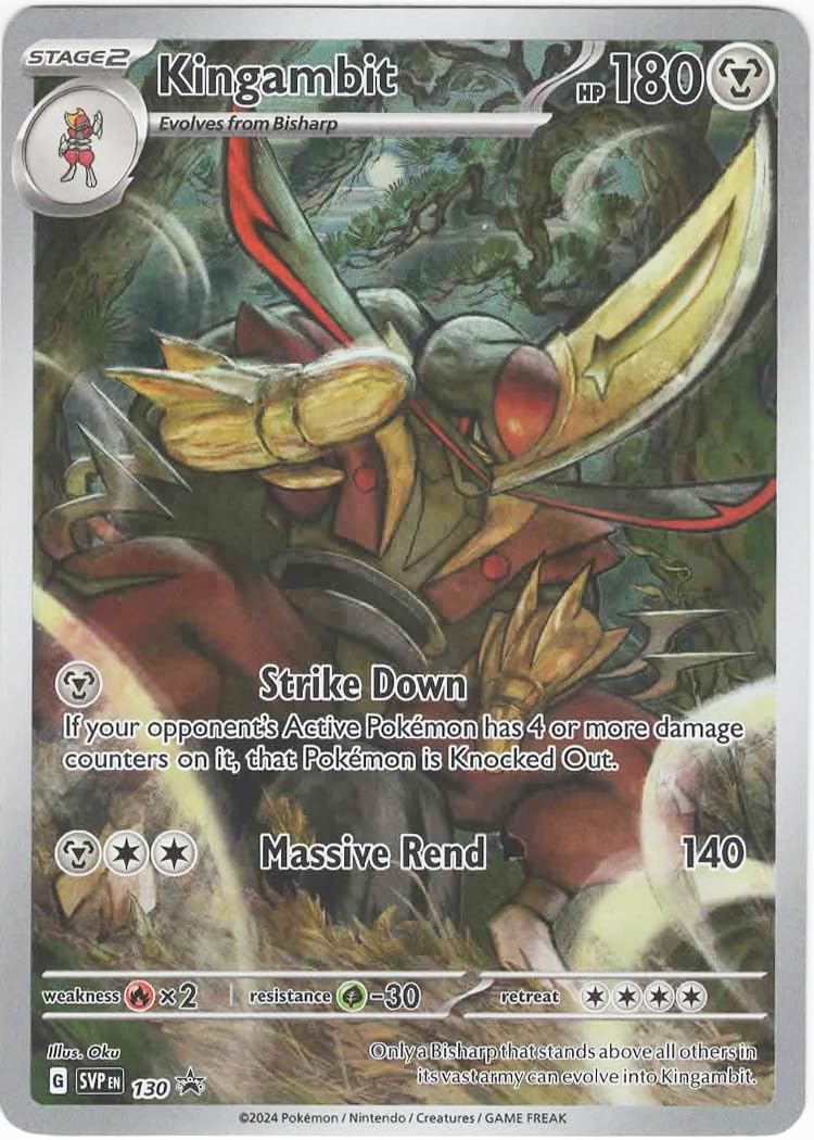 Pokemon - Kingambit SVP 130 - IR Black Star Promo Shrouded Fable - Single Card