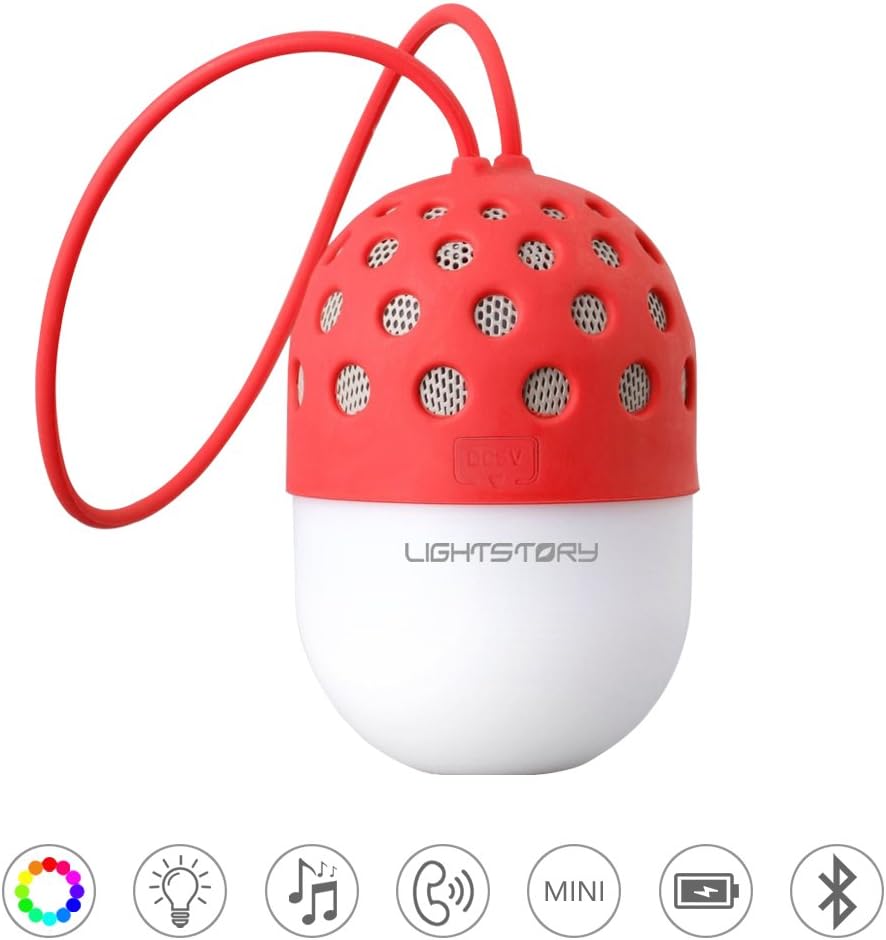 Lightstory Mini Speaker with Colorful LED Light, for Kids Boys Girls